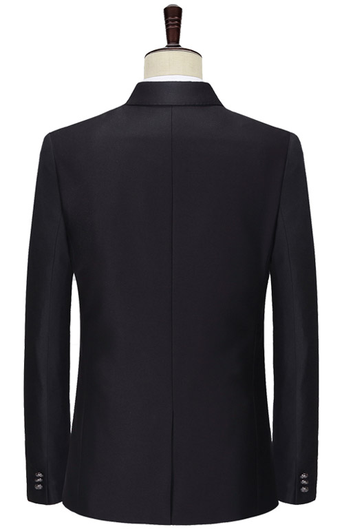 一粒扣職業西裝定做后背款式效果圖