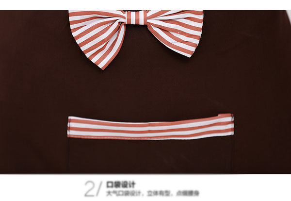 餐廳服務(wù)員工作服定制款式口袋細(xì)節(jié)展示圖