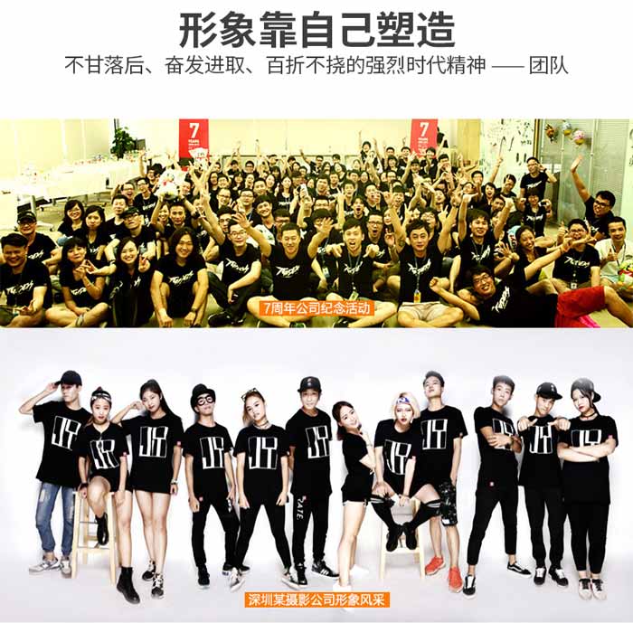 純棉短袖圓領(lǐng)t恤文化衫定做客戶案例展示圖