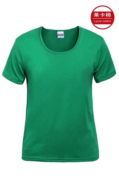 綠色短袖女士圓領(lǐng)文化衫模板
