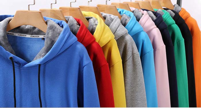 加厚連帽套頭衛衣顏色展示